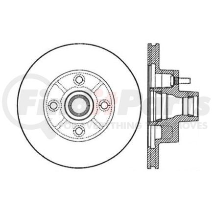 Centric 120.62004 Disc Brake Rotor and Hub Assembly Premium Brake Rotor