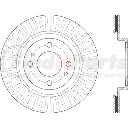 120.46080 by CENTRIC - Centric Premium Brake Rotor