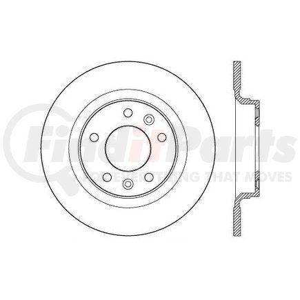 Centric 120.61097 Disc Brake Rotor Premium Brake Rotor