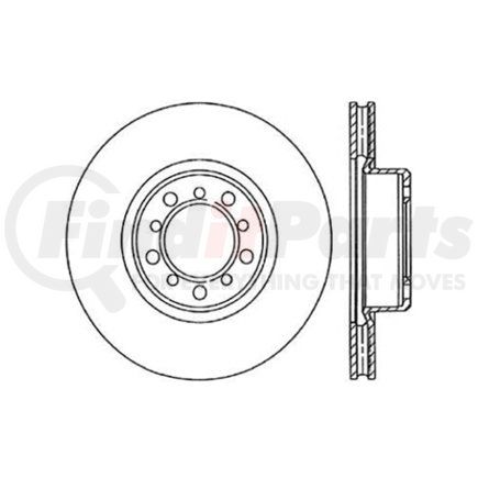 125.35017 by CENTRIC - Centric Premium High Carbon Alloy Brake Rotor