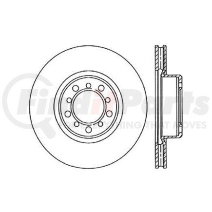 125.35017 by CENTRIC - Centric Premium High Carbon Alloy Brake Rotor