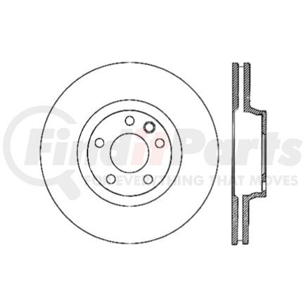 120.33091 by CENTRIC - Premium Brake Rotor