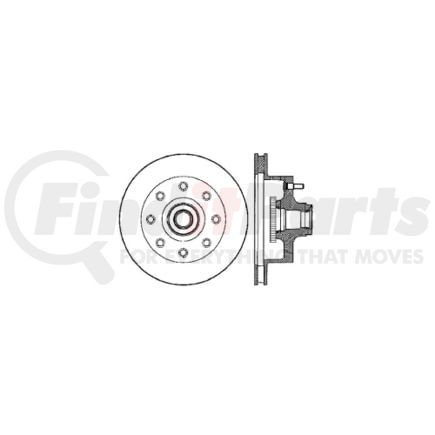 Centric 120.67027 Disc Brake Rotor and Hub Assembly Premium Brake Rotor
