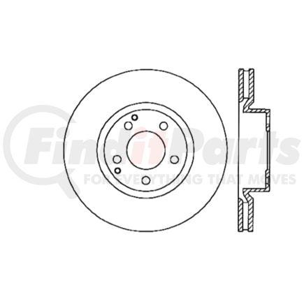 Centric 120.35086 Disc Brake Rotor Premium Brake Rotor
