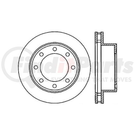 Centric 125.65086 Disc Brake Rotor Centric Premium High Carbon Alloy Brake Rotor