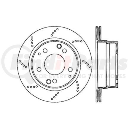 Centric 128.37017 Disc Brake Rotor Premium OE Style Drilled Brake Rotor
