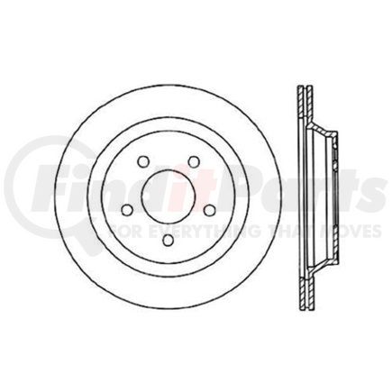 Centric 125.61046 Disc Brake Rotor Centric Premium High Carbon Alloy Brake Rotor