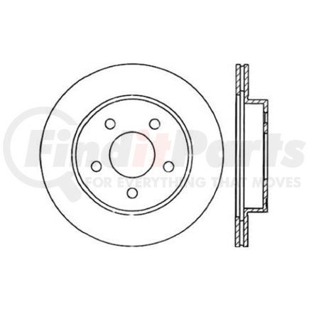 Centric 120.61037 Disc Brake Rotor Premium Brake Rotor