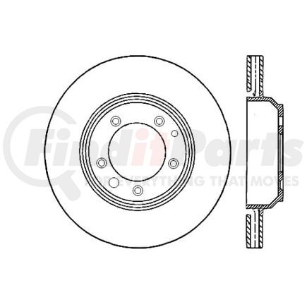 120.37044 by CENTRIC - Premium Brake Rotor
