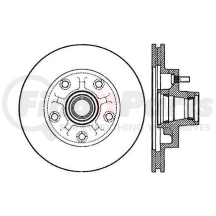 Centric 120.62006 Disc Brake Rotor and Hub Assembly Premium Brake Rotor