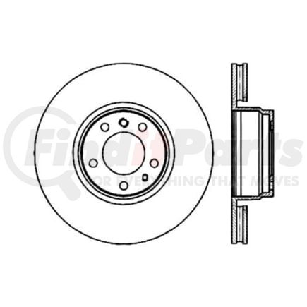 Centric 121.34043 Disc Brake Rotor C-Tek Standard Brake Rotor