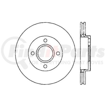 125.61071 by CENTRIC - Centric Premium High Carbon Alloy Brake Rotor