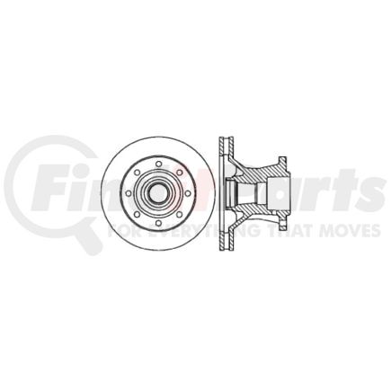 Centric 120.67035 Disc Brake Rotor and Hub Assembly Premium Brake Rotor