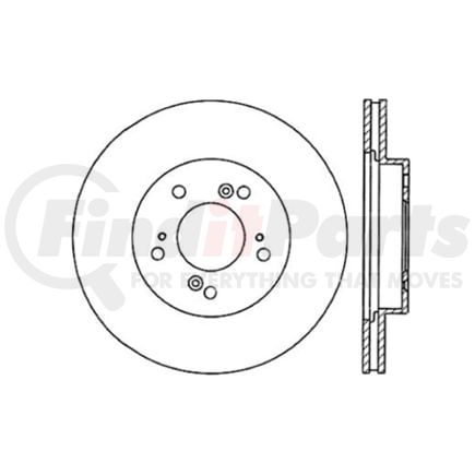 Centric 125.40026 Disc Brake Rotor Premium High-Carbon Rotor