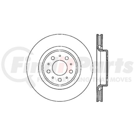 12039023 by CENTRIC - Premium Brake Rotor