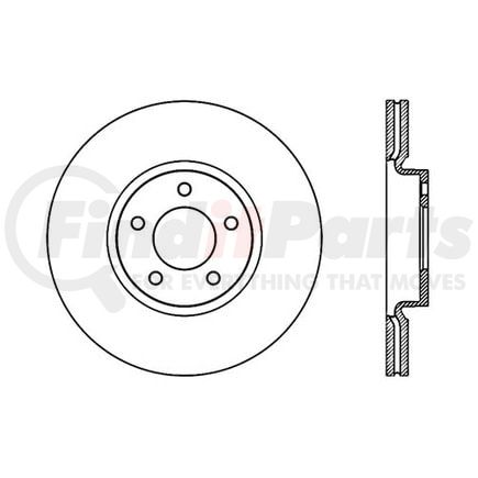 Centric 120.45078 Disc Brake Rotor Premium Brake Rotor