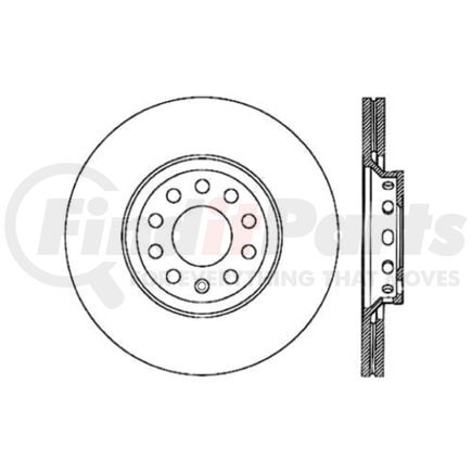 Centric 120.33107 Disc Brake Rotor Premium Brake Rotor
