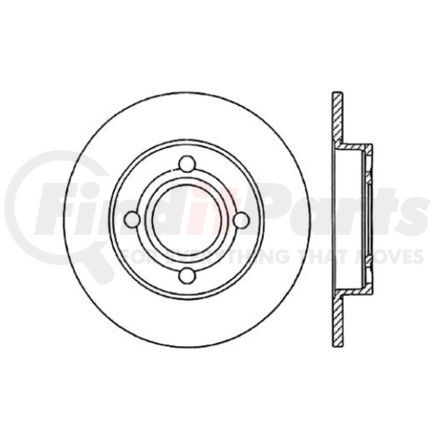 121.33019 by CENTRIC - C-Tek Standard Disc Brake Rotor - 9.64 in. Outside Diameter