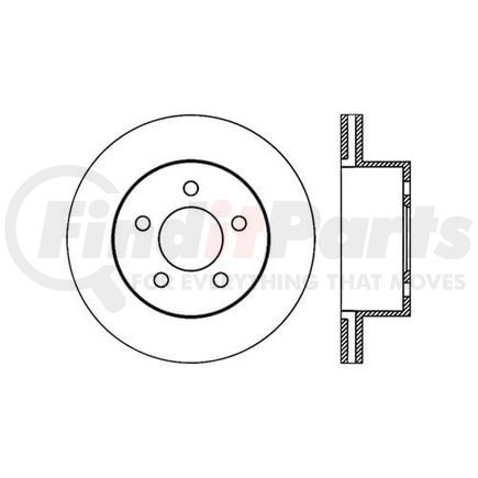 Centric 125.67045 Disc Brake Rotor Centric Premium High Carbon Alloy Brake Rotor