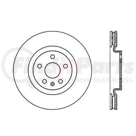 Centric 121.62108 Disc Brake Rotor C-Tek Standard Brake Rotor