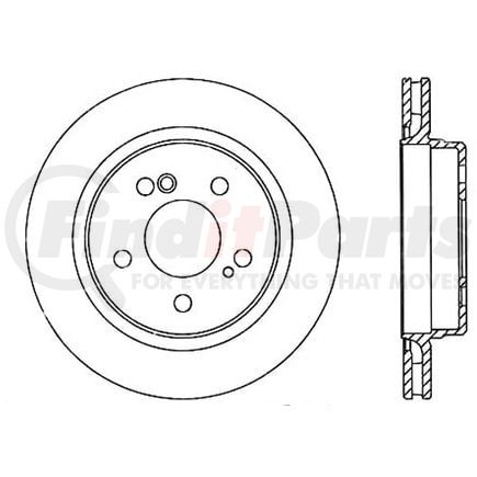 Centric 120.35025 Disc Brake Rotor Premium Brake Rotor