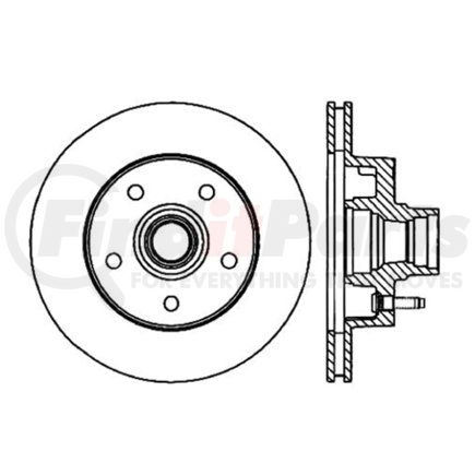 Centric 120.65036 Disc Brake Rotor and Hub Assembly Premium Brake Rotor