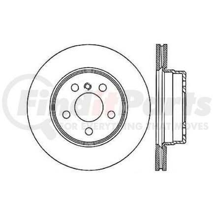 Centric 120.34097 Disc Brake Rotor Premium Brake Rotor