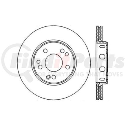 120.35013 by CENTRIC - Premium Brake Rotor