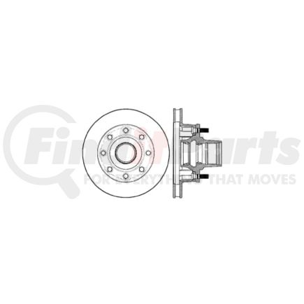 Centric 120.79004 Disc Brake Rotor and Hub Assembly Premium Brake Rotor