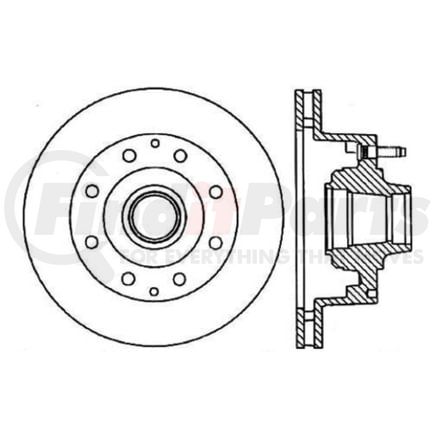 Centric 120.65038 Disc Brake Rotor and Hub Assembly Premium Brake Rotor