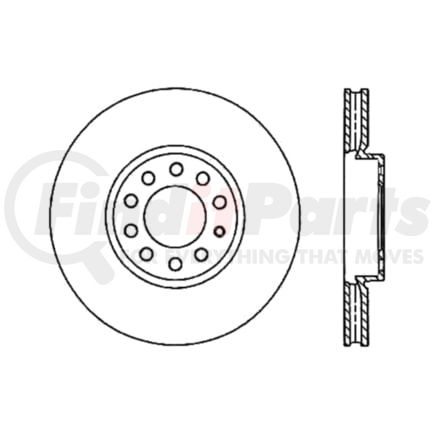 120.33110 by CENTRIC - Centric Premium High Carbon Alloy Brake Rotor
