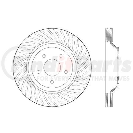 120.62047 by CENTRIC - Premium Brake Rotor