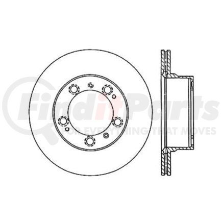 Centric 125.37031 Disc Brake Rotor Centric Premium High Carbon Alloy Brake Rotor