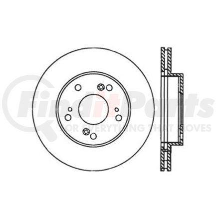Centric 125.40056 Disc Brake Rotor Centric Premium High Carbon Alloy Brake Rotor