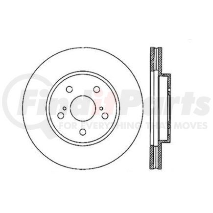 125.44125 by CENTRIC - Premium High-Carbon Rotor