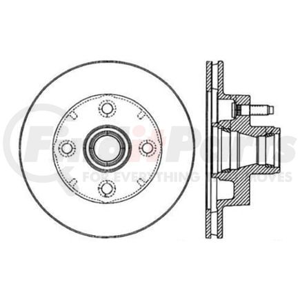 Centric 120.61008 Disc Brake Rotor and Hub Assembly Premium Brake Rotor