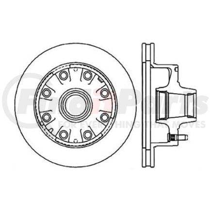 Centric 120.65009 Disc Brake Rotor and Hub Assembly Premium Brake Rotor