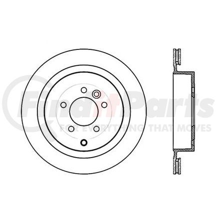 Centric 121.2201 Disc Brake Rotor C-TEK Standard Brake Rotor