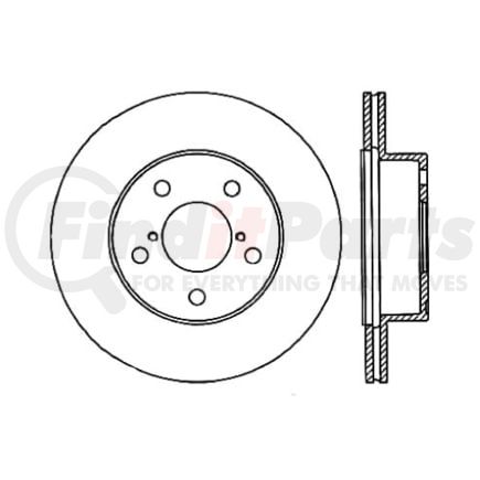 Centric 120.47023 Disc Brake Rotor Premium Brake Rotor