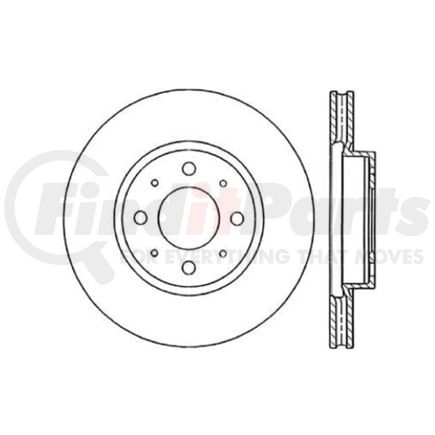 120.39017 by CENTRIC - Premium Brake Rotor