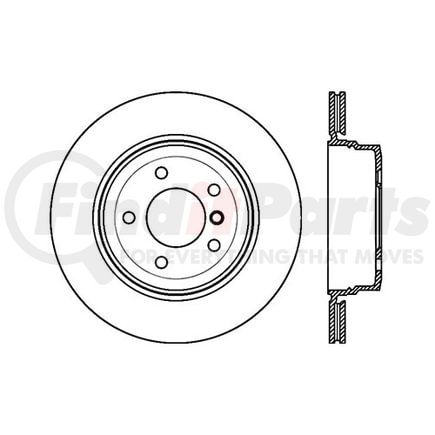 120.34091 by CENTRIC - Premium Brake Rotor