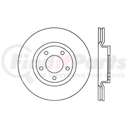 125.45069 by CENTRIC - Centric Premium High Carbon Alloy Brake Rotor