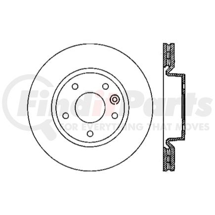 120.22009 by CENTRIC - Centric Premium High Carbon Alloy Brake Rotor