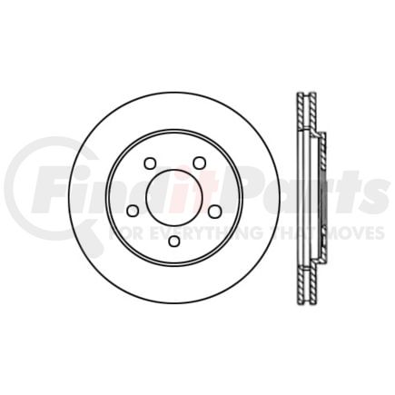 Centric 125.67039 Disc Brake Rotor Premium High-Carbon Rotor