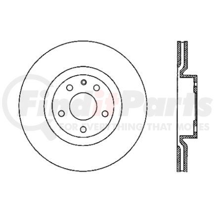 Centric 120.62091 Disc Brake Rotor Premium Brake Rotor