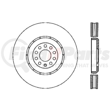120.33094 by CENTRIC - Premium Brake Rotor