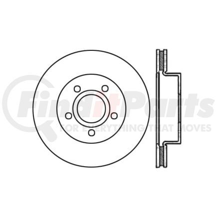 Centric 125.67042 Disc Brake Rotor Centric Premium High Carbon Alloy Brake Rotor
