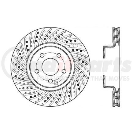 128.35062 by CENTRIC - Centric Premium OE Style Drilled Brake Rotor