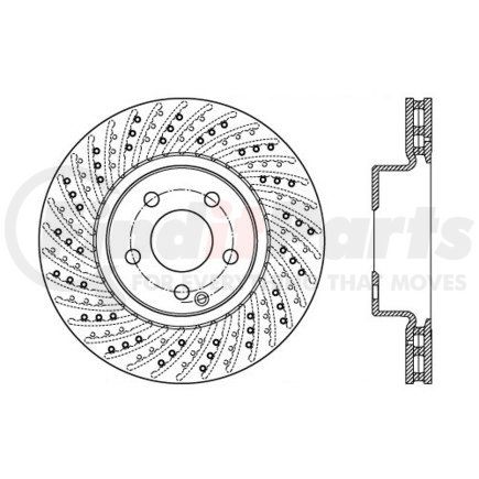 128.35062 by CENTRIC - Centric Premium OE Style Drilled Brake Rotor