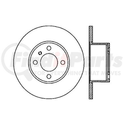 121.34007 by CENTRIC - C-Tek Standard Disc Brake Rotor - 10.03 in. Outside Diameter